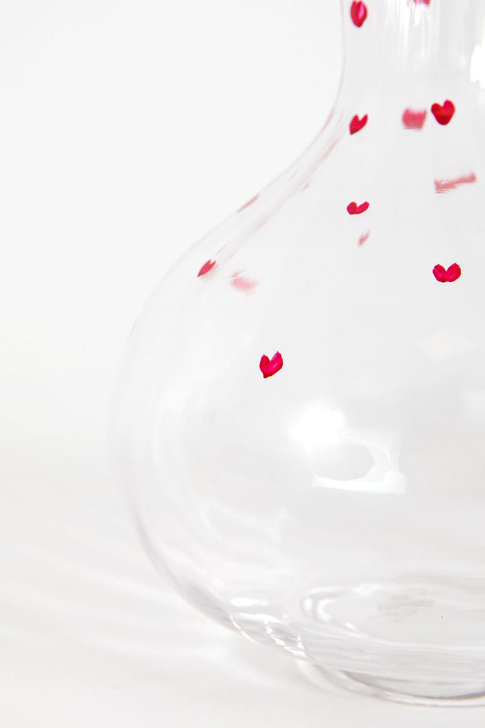 Sissy-Boy Glazen karaf met hartjes