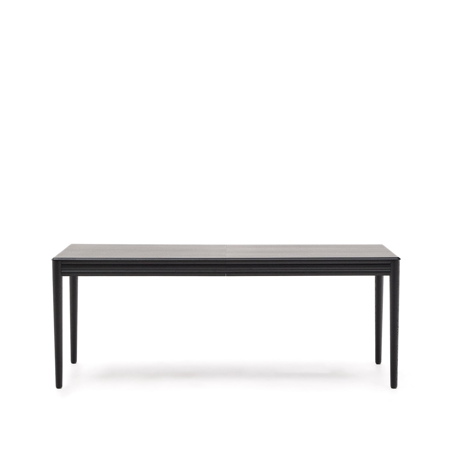 Kave Home - Lenon uitschuiftafel in zwart eiken fineer en massief