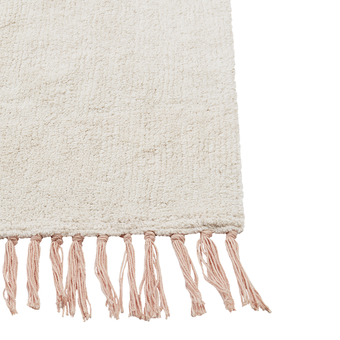 Beliani - BAZALETI - Vloerkleed - Lichtbeige - 140 x 200 cm - Katoen