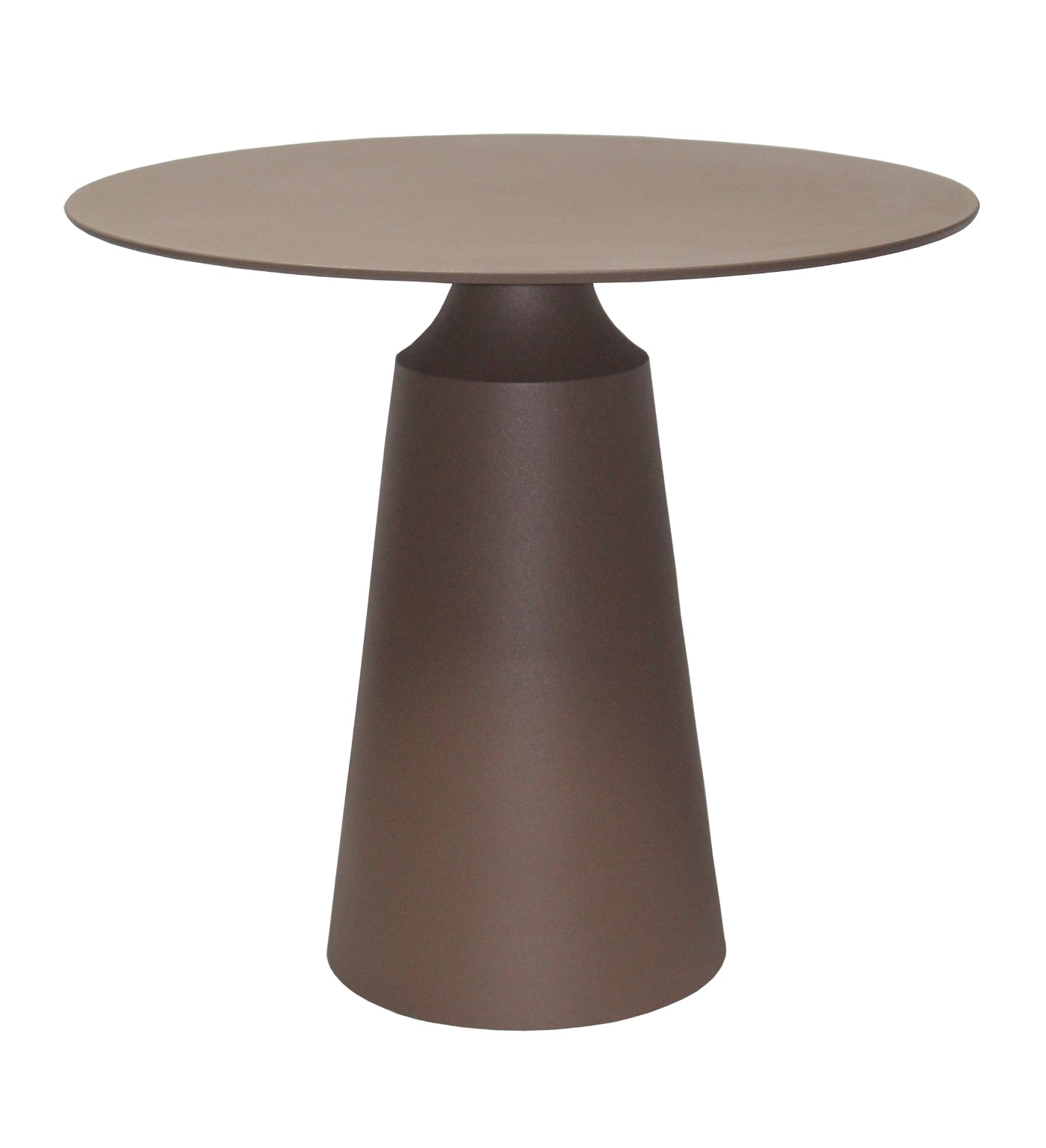 Giga Meubel - Bijzettafel Rond - Taupe Aluminium - 69x69x61,5cm - Else