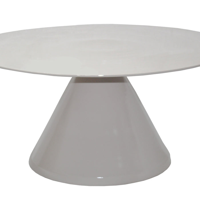Giga Meubel - Salontafel Rond - Beige Glans - 69x69x33,5cm - Kelsi