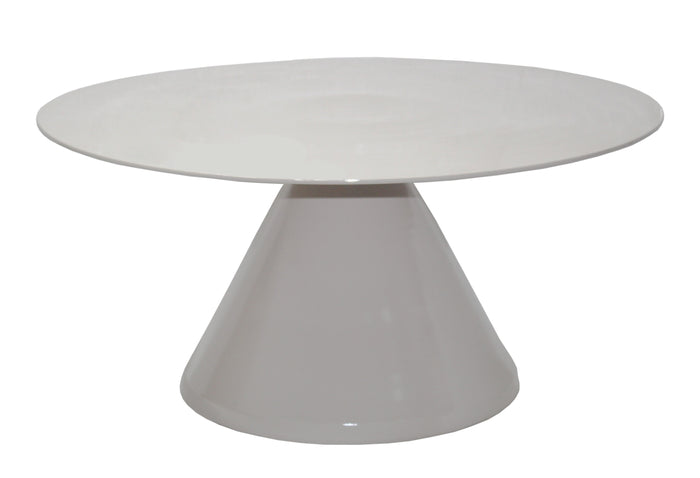 Giga Meubel - Salontafel Rond - Beige Glans - 69x69x33,5cm - Kelsi