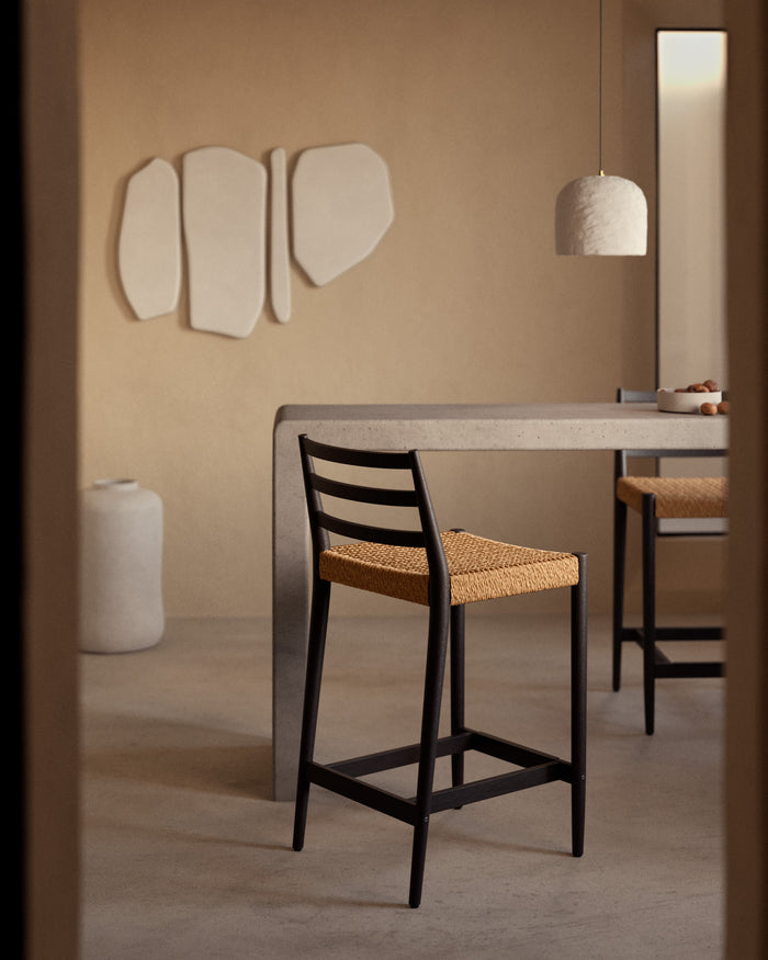 Kave Home - Set Siluna van 4 muurpanelen van wit papier-maché