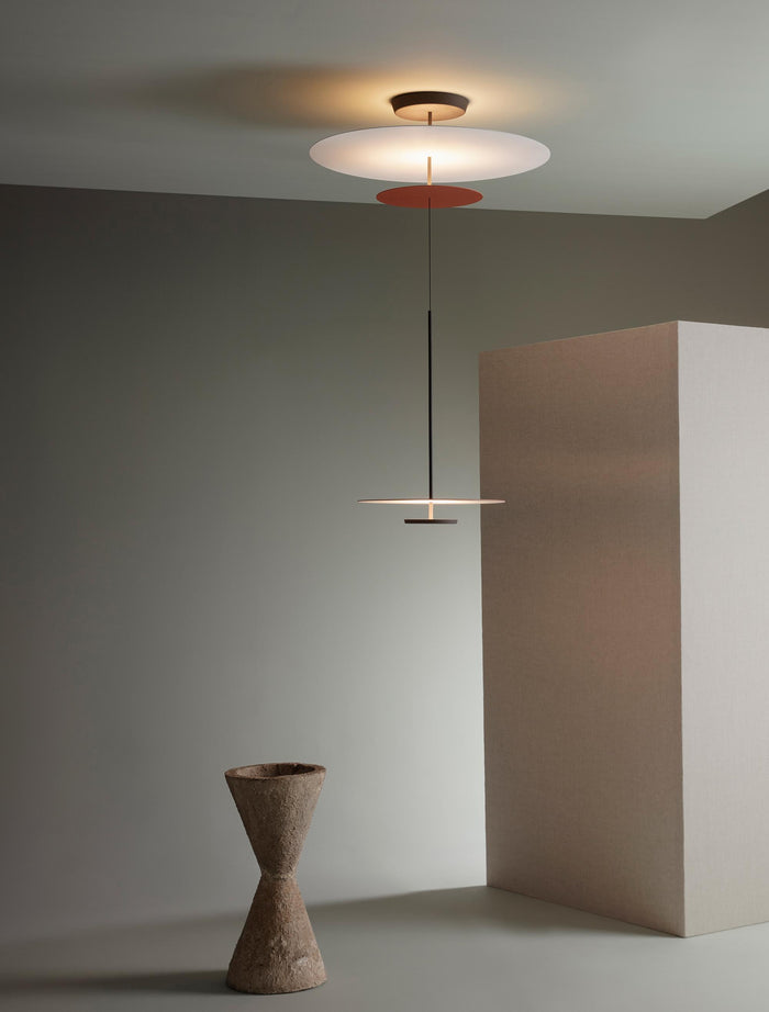 Vibia Flat 5930 hanglamp Ø90 LED Terra Red