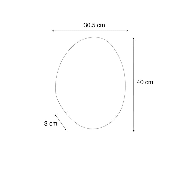 QAZQA Design badkamerspiegel 40 cm incl. LED IP44 - Biba