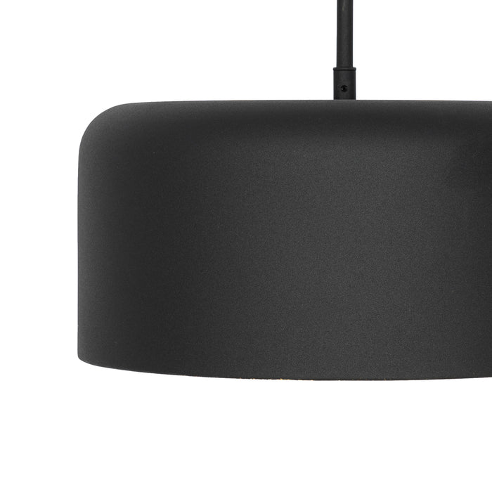 QAZQA Retro hanglamp zwart met gouden binnenkant - Jinte