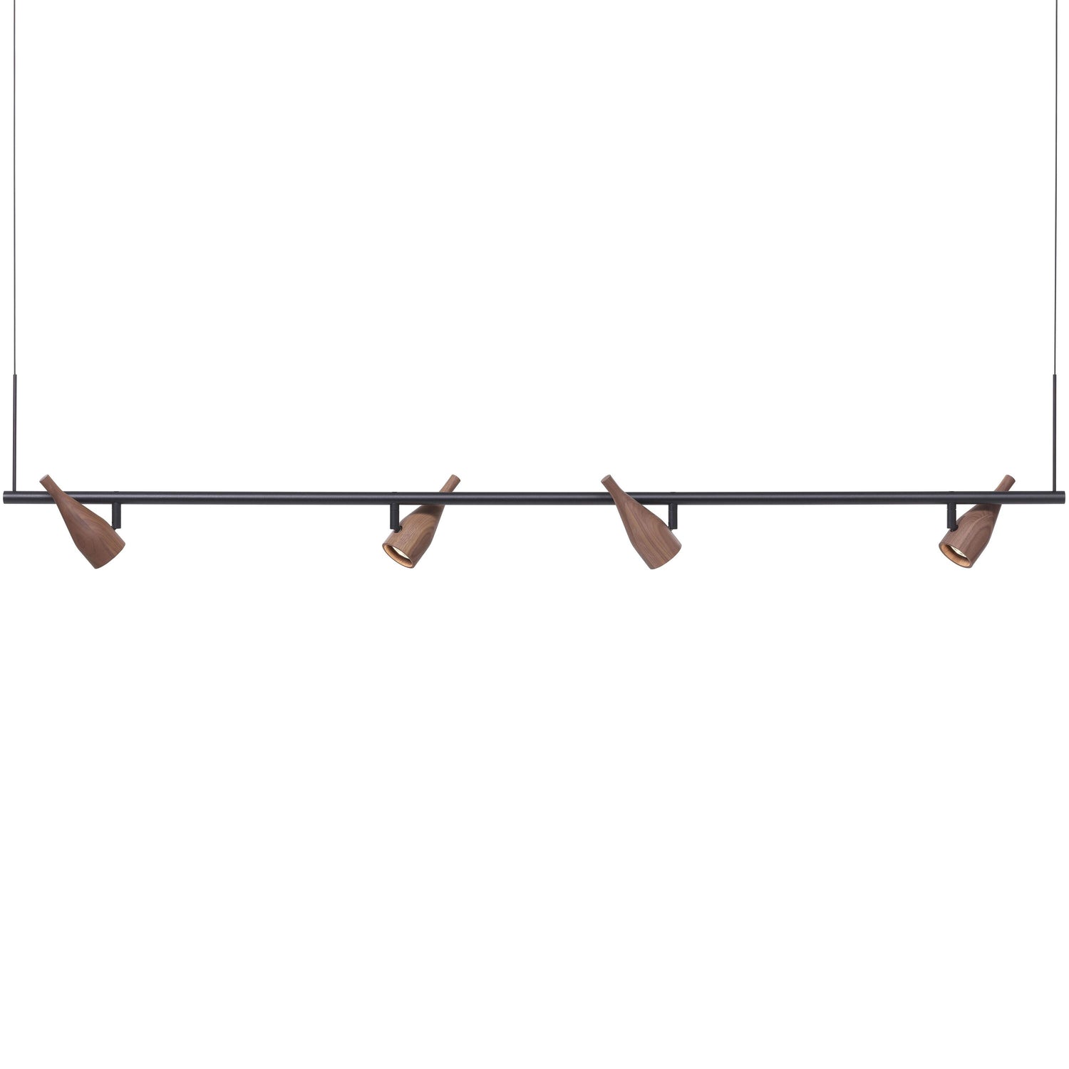 Hollands Licht Timber Line 4 hanglamp LED walnoot