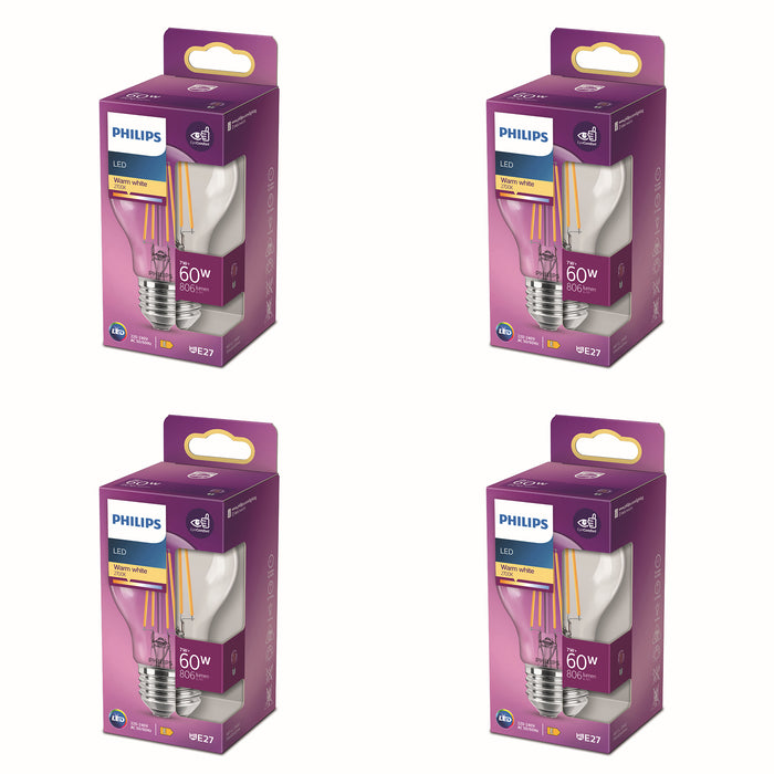 Philips Voordeelverpakking E27 - LED Standaardlamp - Set van 4 Stuks