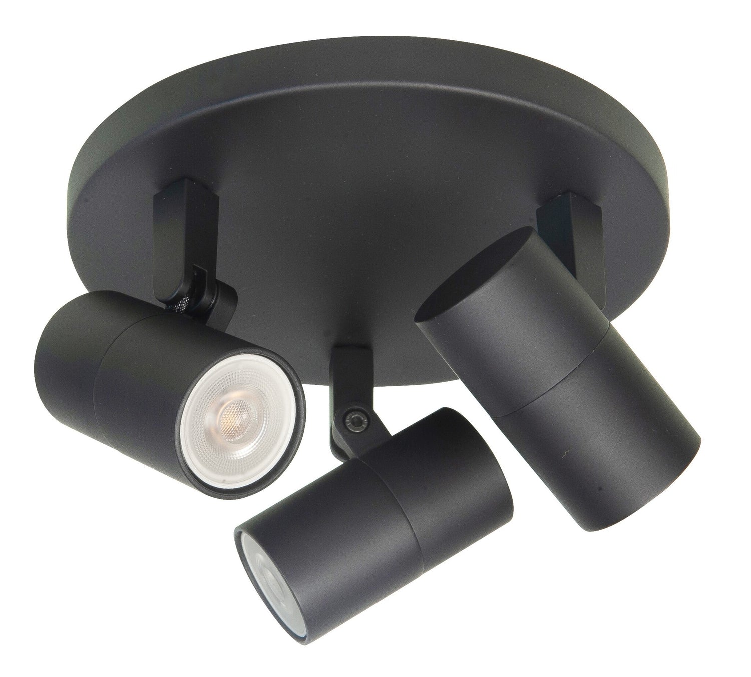 Highlight Spot Piccolo Zwart GU10 mini 35mm  3-Lichts Ø 17cm