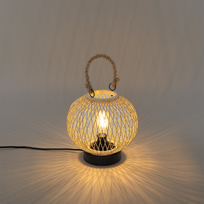 QAZQA Landelijke buiten tafellamp rotan - Calamus