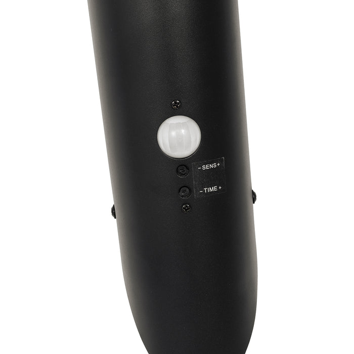 QAZQA Moderne buiten wandlamp zwart met bewegingssensor IP44 - Rox