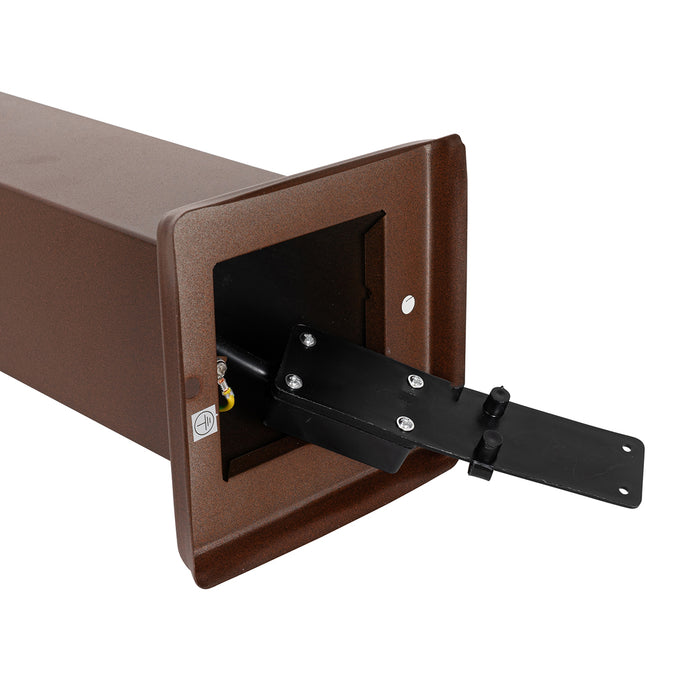 QAZQA Buitenlamp roestbruin 45 cm met stopcontact IP44 - Malios