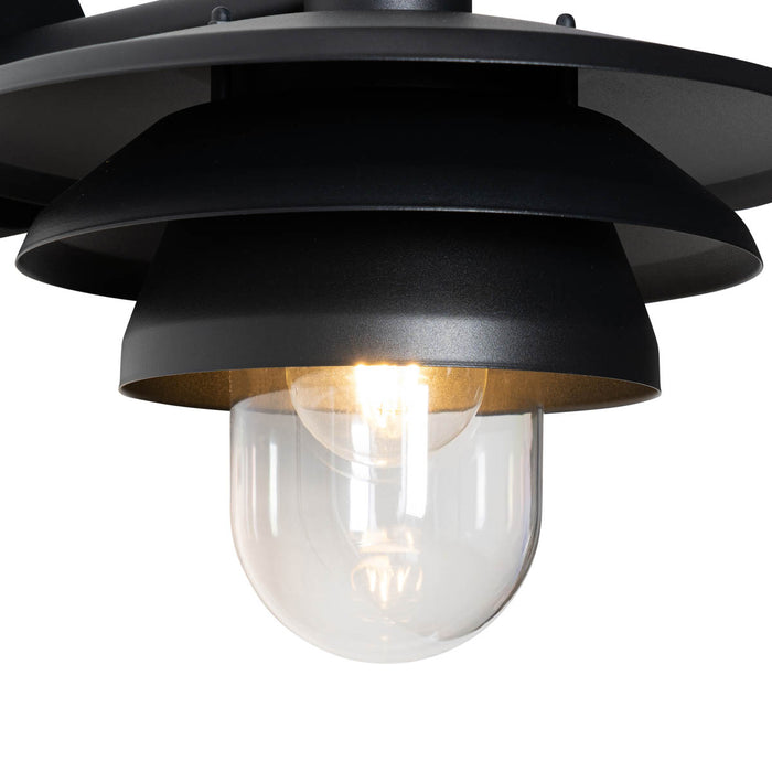 QAZQA Design buiten wandlamp zwart IP44 - Morty