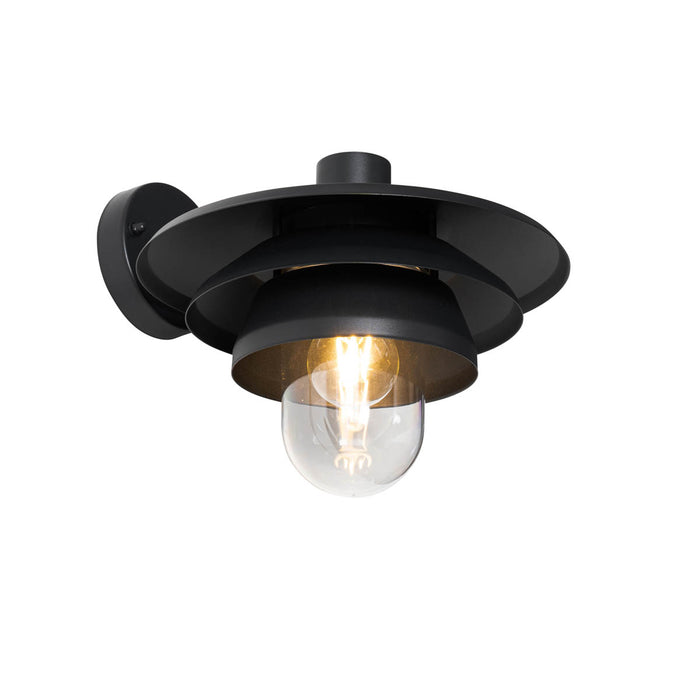 QAZQA Design buiten wandlamp zwart IP44 - Morty