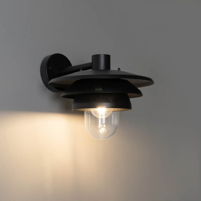 QAZQA Design buiten wandlamp zwart IP44 - Morty