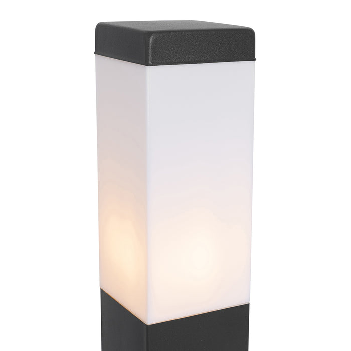 QAZQA Buitenlamp donkergrijs 80 cm met stopcontact IP44 - Malios