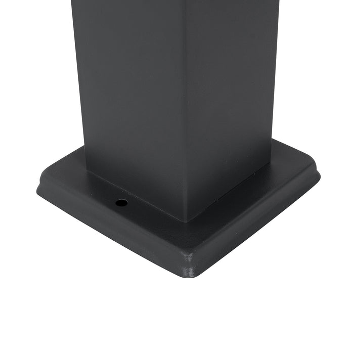 QAZQA Buitenlamp donkergrijs 80 cm met stopcontact IP44 - Malios