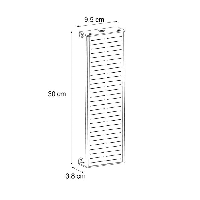 QAZQA Buiten wandlamp zwart 30 cm incl. LED 4-staps dimbaar met solar