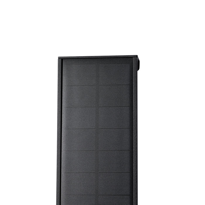 QAZQA Buiten wandlamp zwart 30 cm incl. LED 4-staps dimbaar met solar