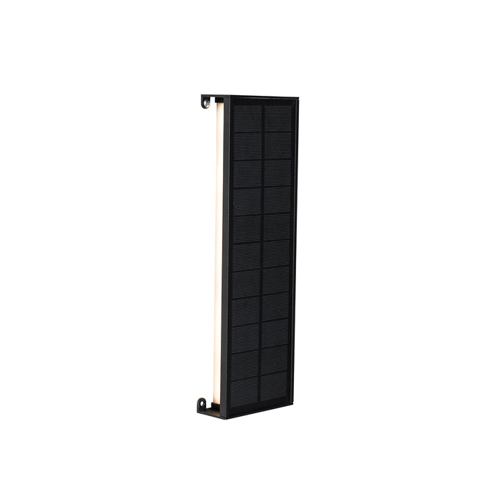 QAZQA Buiten wandlamp zwart 30 cm incl. LED 4-staps dimbaar met solar