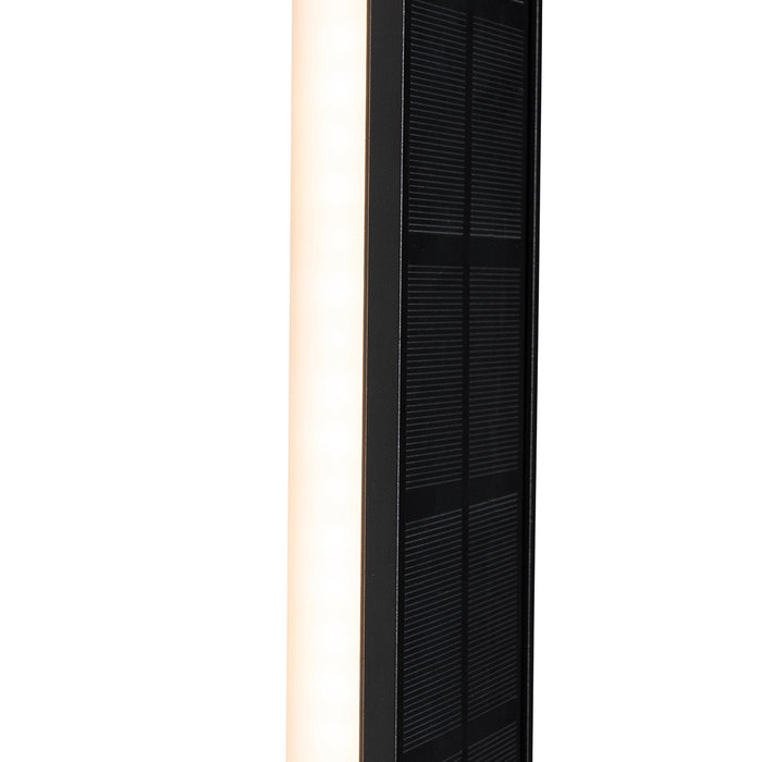 QAZQA Buiten wandlamp zwart 60 cm incl. LED 4-staps dimbaar met solar