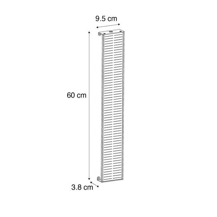QAZQA Buiten wandlamp zwart 60 cm incl. LED 4-staps dimbaar met solar