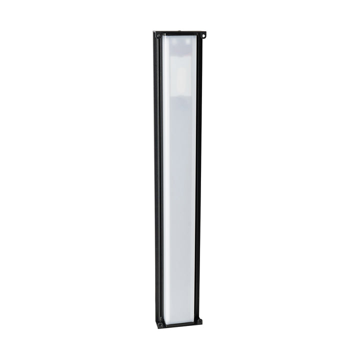 QAZQA Buiten wandlamp zwart 60 cm incl. LED 4-staps dimbaar met solar