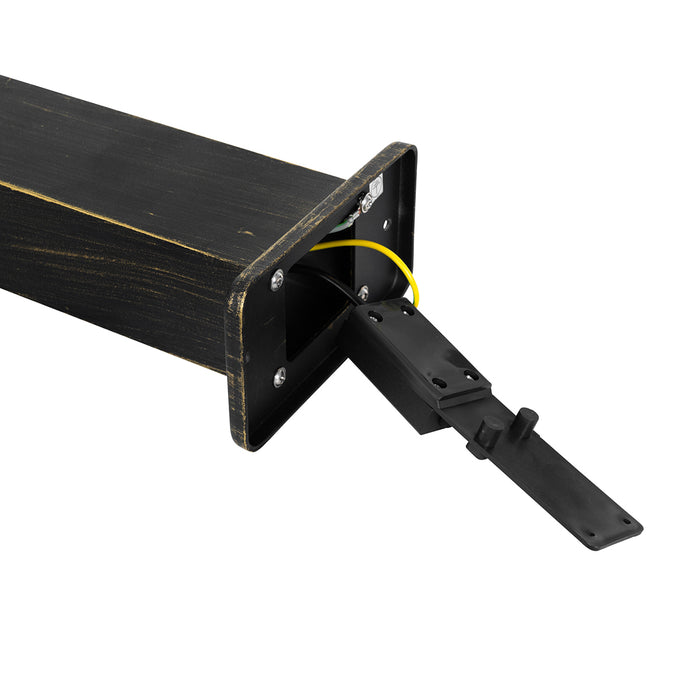 QAZQA Industriële staande buitenlamp antiek goud 80 cm IP44 - Baleno