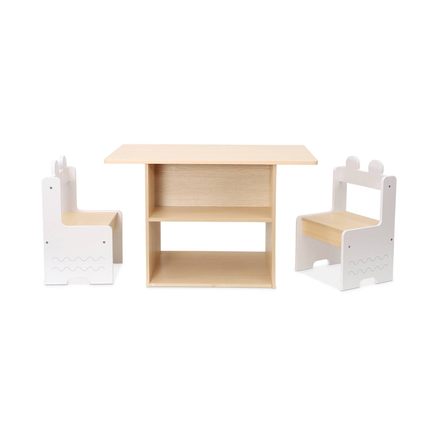 sweeek - Kindertafel + 2 stoelen, met planken