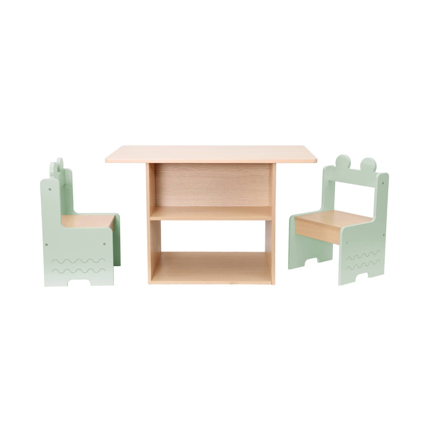 sweeek - Kindertafel + 2 stoelen, met planken