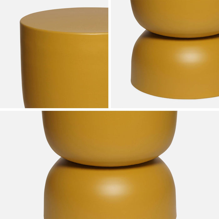 sweeek - Bijzettafel, metalen nachtkastje Ø32 x H42cm