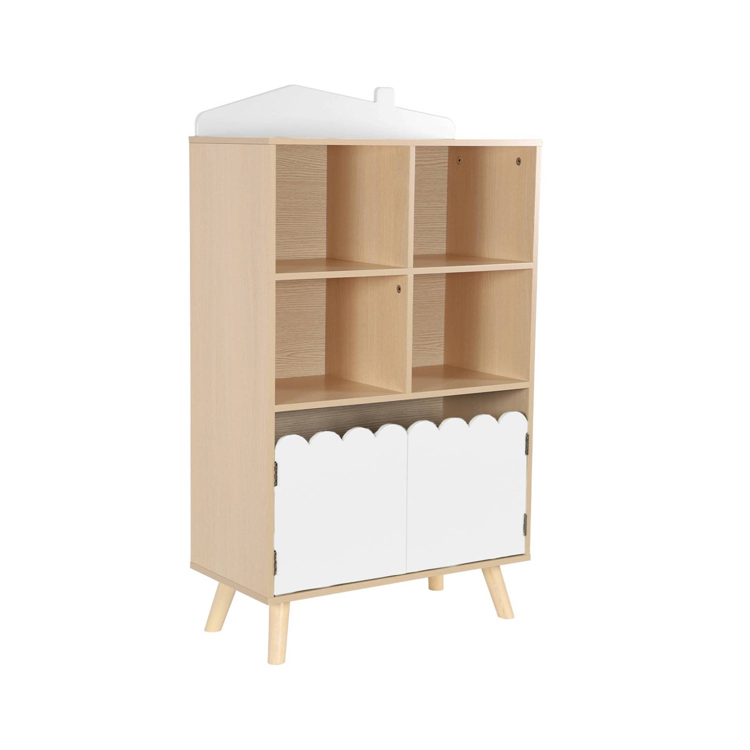 sweeek - Kinderboekenkast met 2 deuren en 4 planken