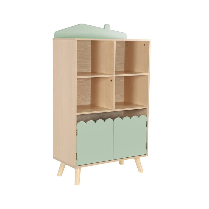 sweeek - Kinderboekenkast met 2 deuren en 4 planken