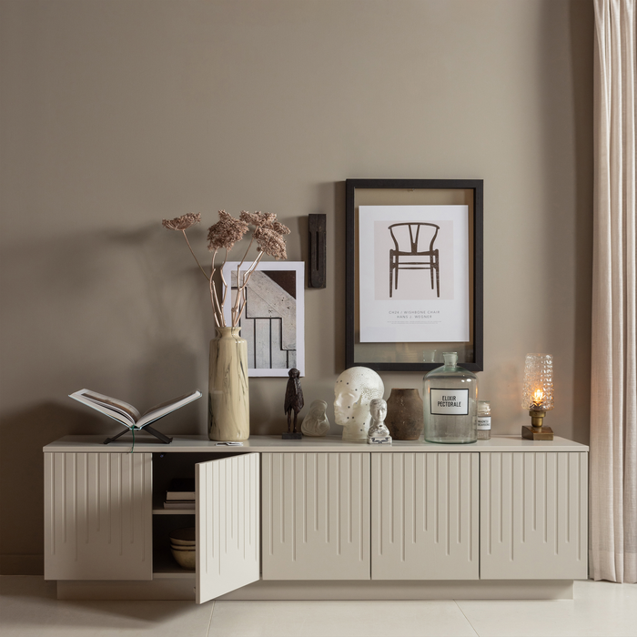 WOOOD Pencil TV-Meubel - Grenen - Mist - 52x180x40