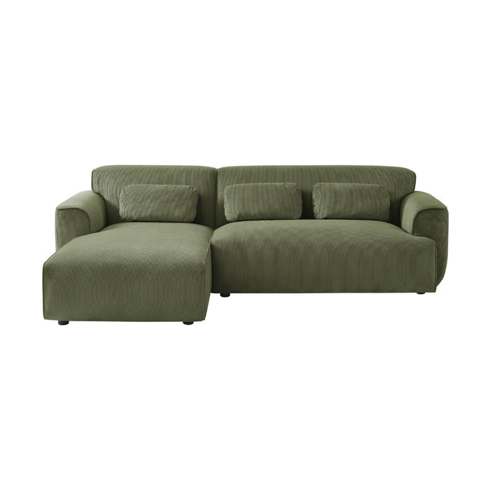 sweeek - 2 tot 3-zits corduroy hoekbank, linkerhoek