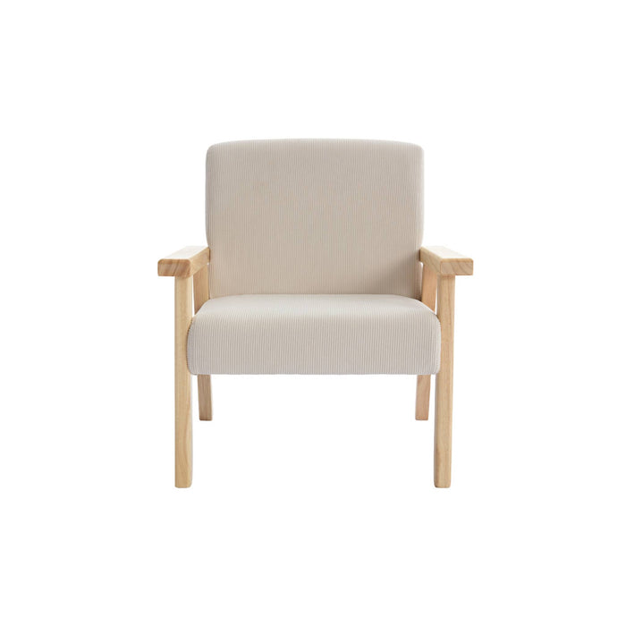 sweeek - Scandinavische kinderfauteuil in corduroy en rubberhout