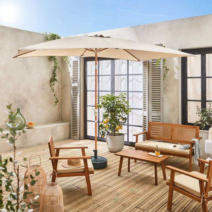 sweeek - Rechthoekige parasol 2x3m met centrale mast