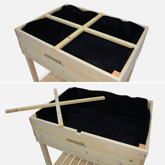 sweeek - Vierkante moestuin, 80 x 60 cm