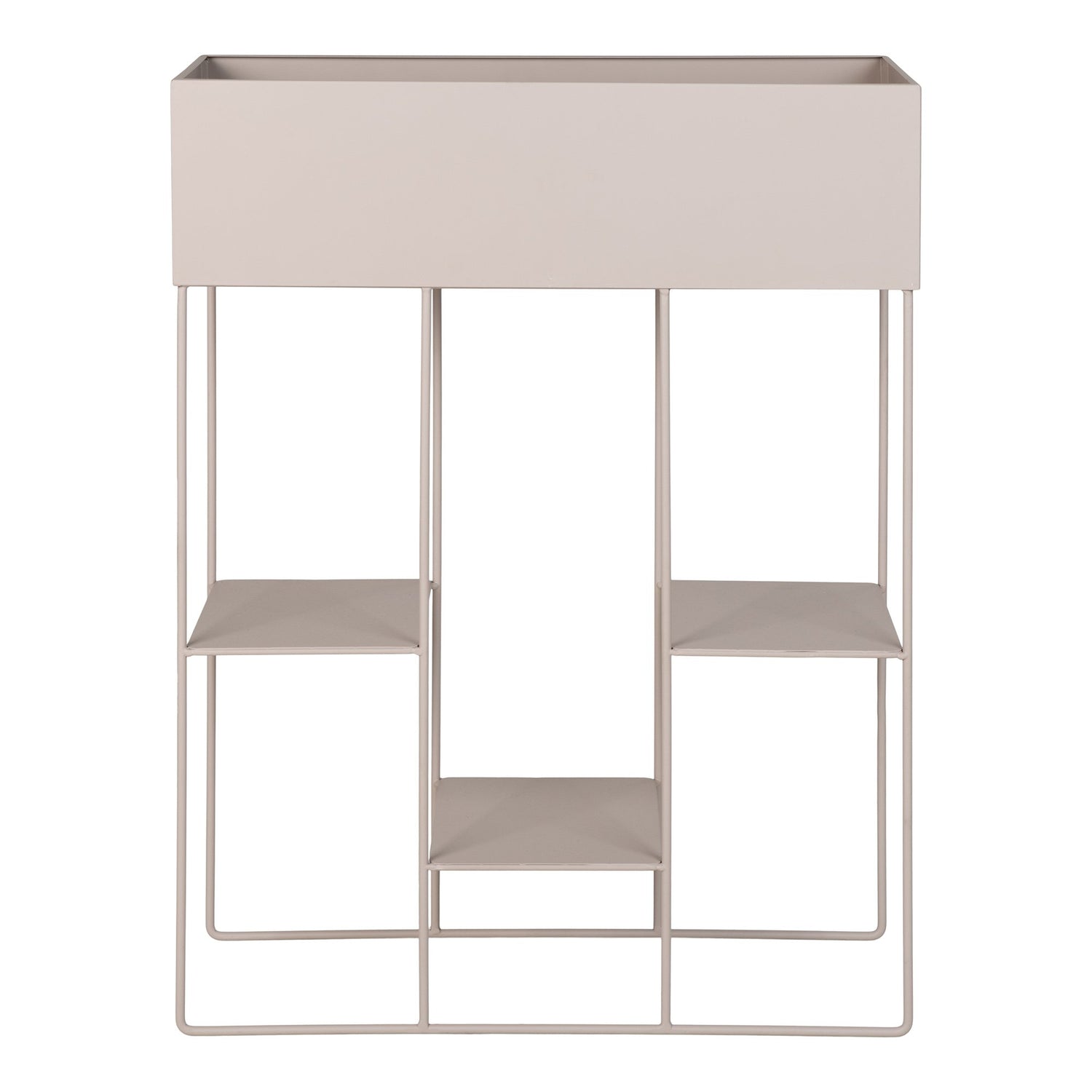 QUVIO Plantenbak met 3 planken - Metaal - Beige