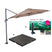 Garden Impressions Hawaii parasol S Ø300 taupe + 80kg voet en hoes