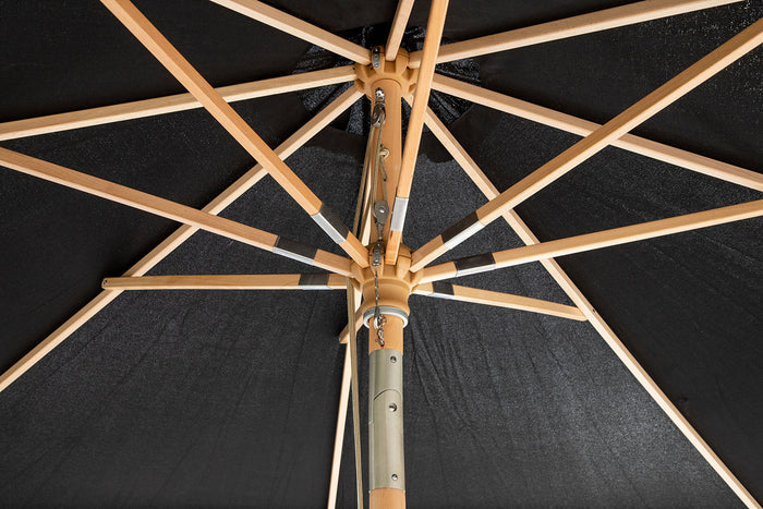 Rebellenclub Junip Parasol - ø330cm - Zwart
