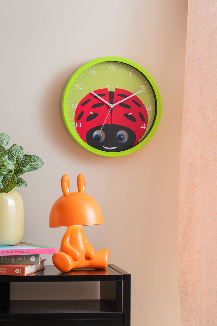 Karlsson - Wall Clock Peekaboo Ladybug