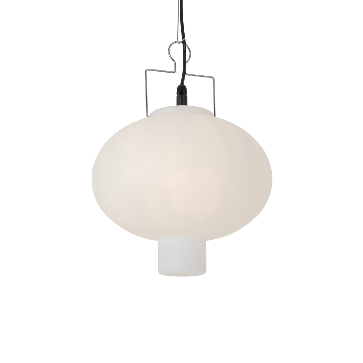 QAZQA Buiten hanglamp wit 35 cm met stekker IP44 - Pion