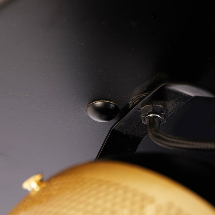 QAZQA Industriële spot zwart met messing 3-lichts - Haicha