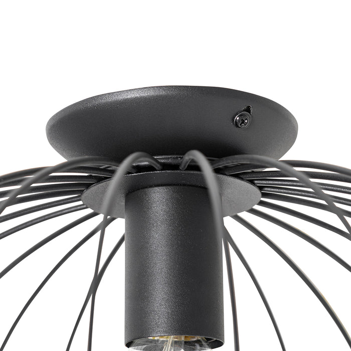 QAZQA Smart plafonnière zwart incl. Wifi G95 - Margarita