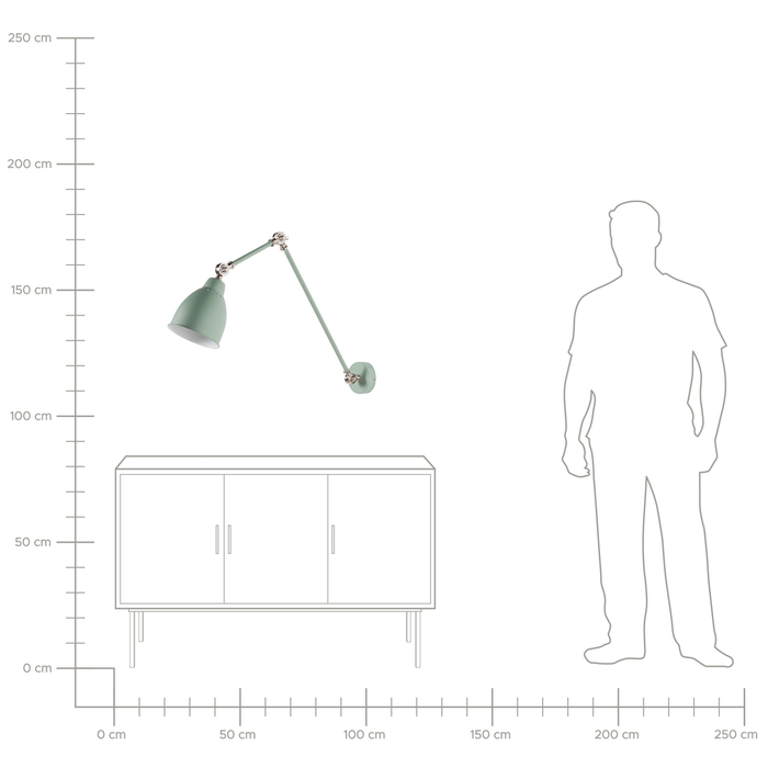 Beliani - MISSISSIPPI L - Wandlamp - Lichtgroen - Metaal