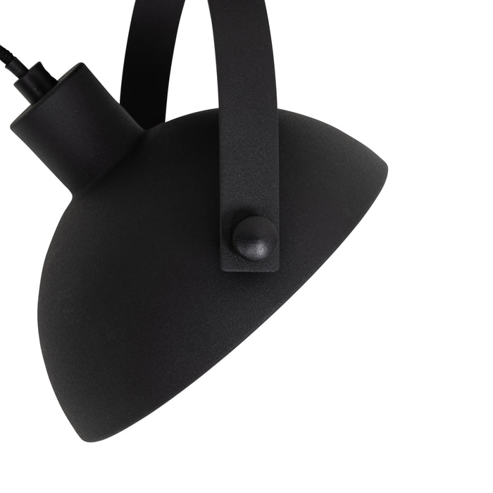 QAZQA Industriële plafondlamp zwart met goud 15 cm verstelbaar -