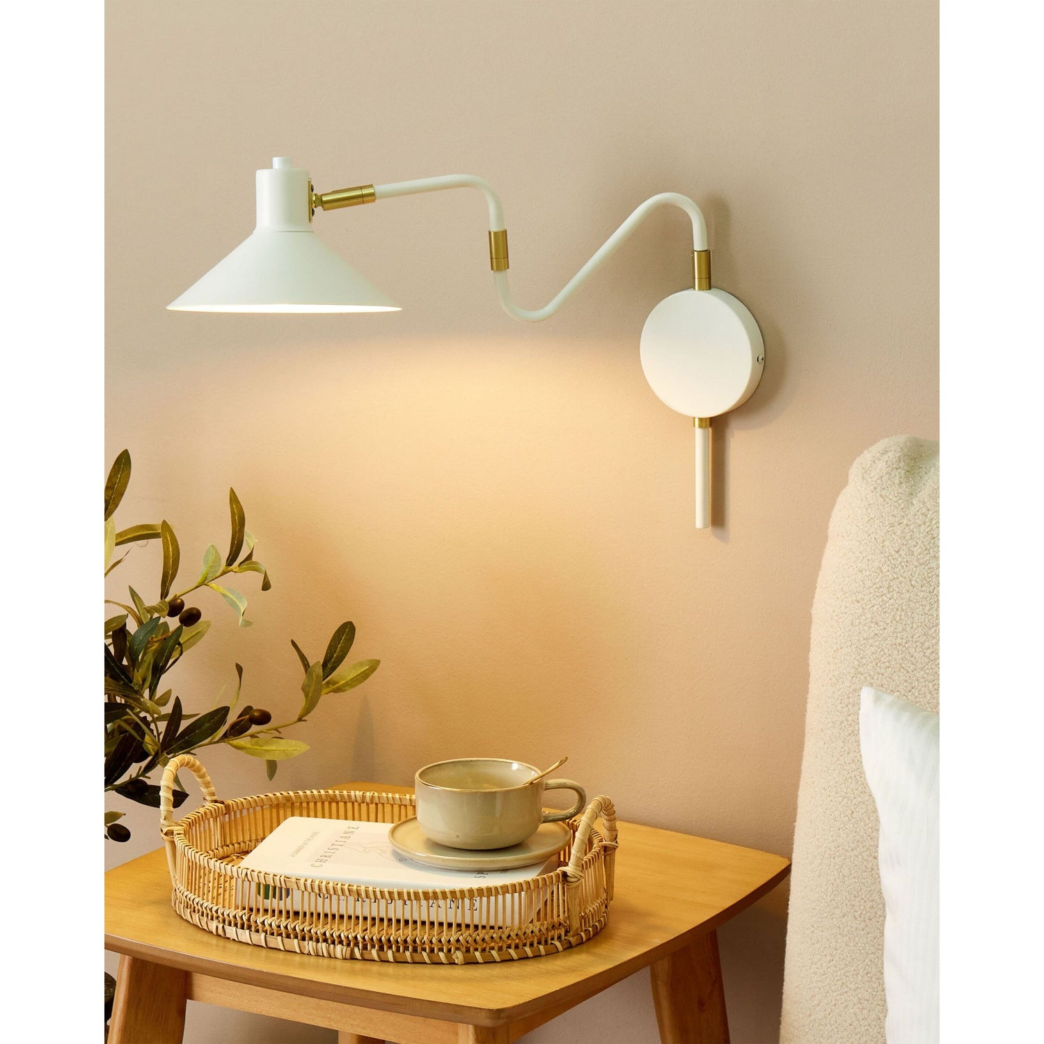 Beliani - BALIEM - Wandlamp - Wit - Metaal
