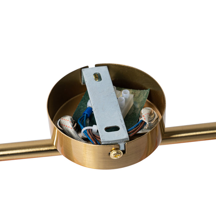 QAZQA Art Deco spot goud met groen glas 4-lichts - Vidro