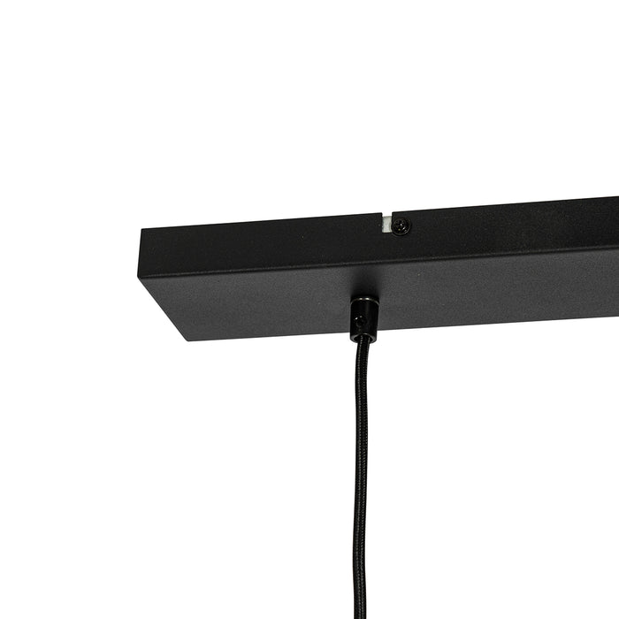 QAZQA Industriële hanglamp zwart 2-lichts - Hanze